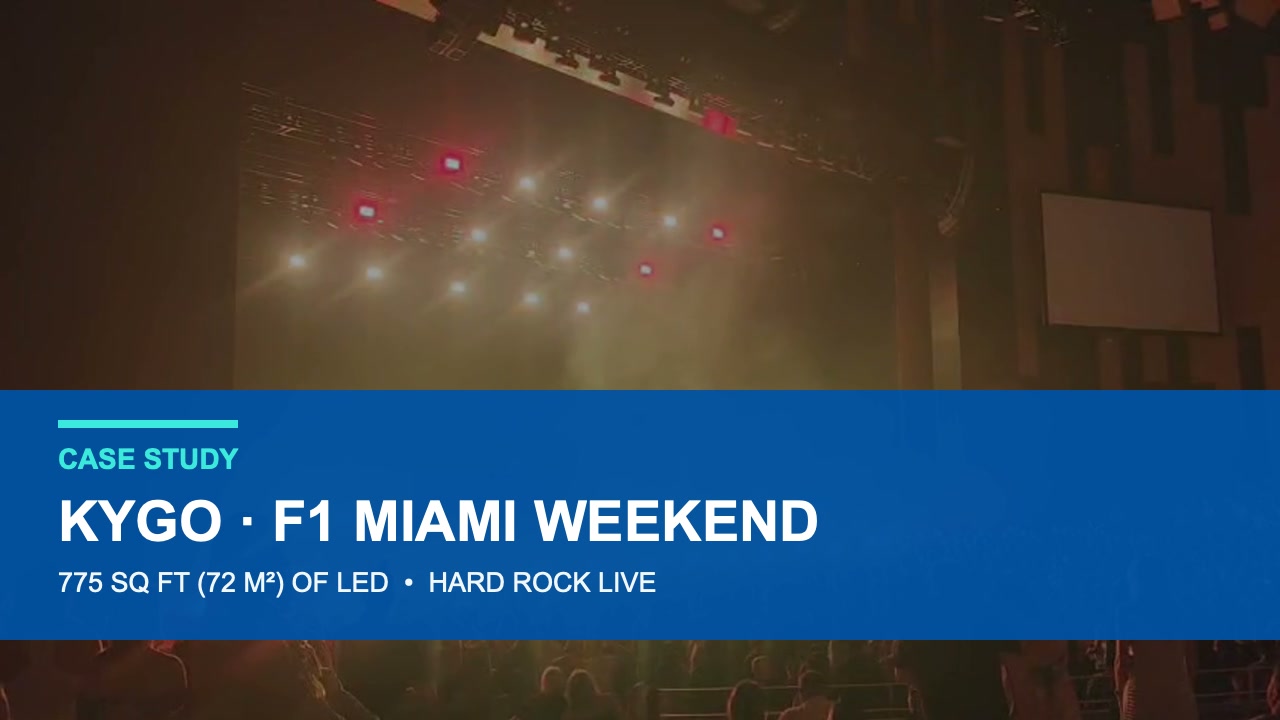 View of Hard Rock Live with the LED setup prepared for Kygo’s concert.