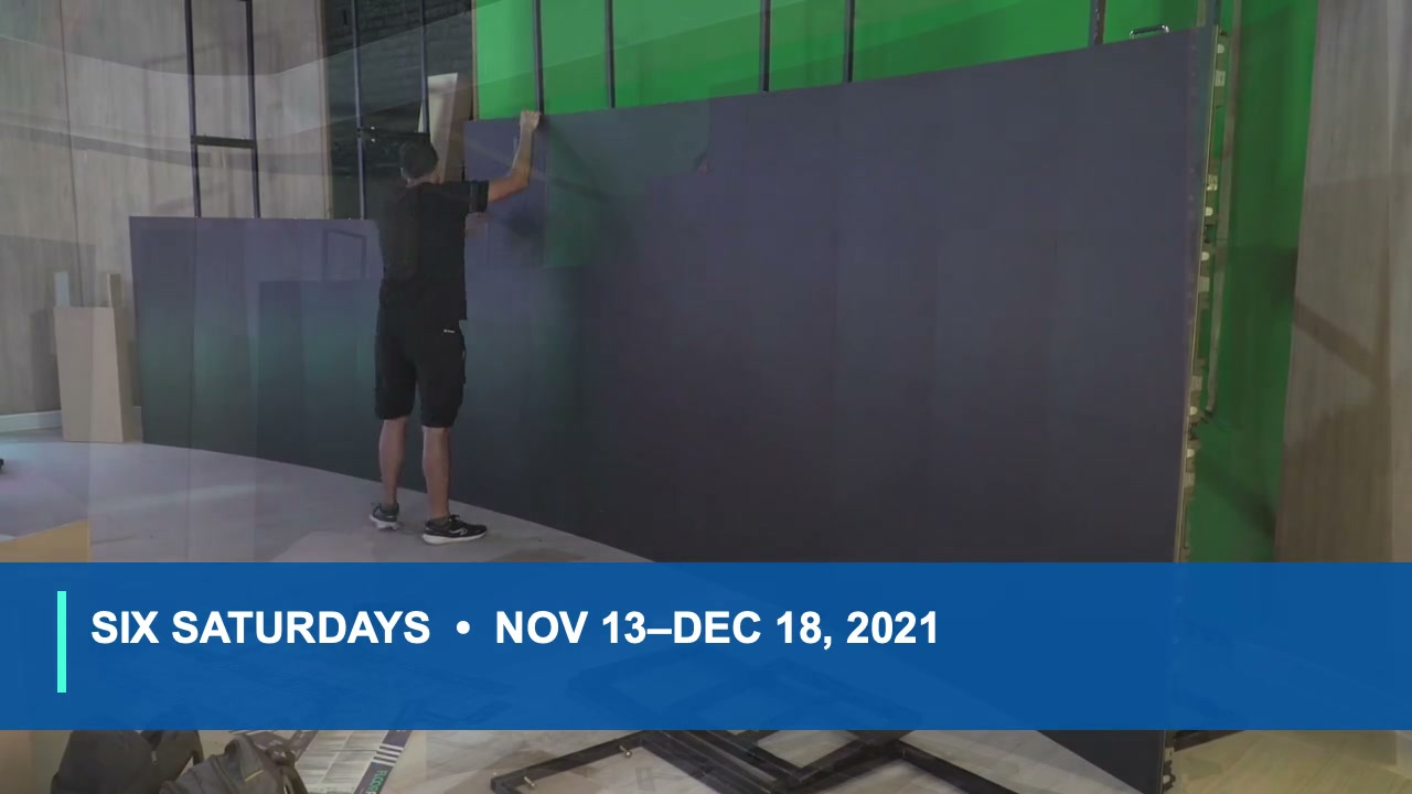 LED panels being installed in the studio used for Live On Max.