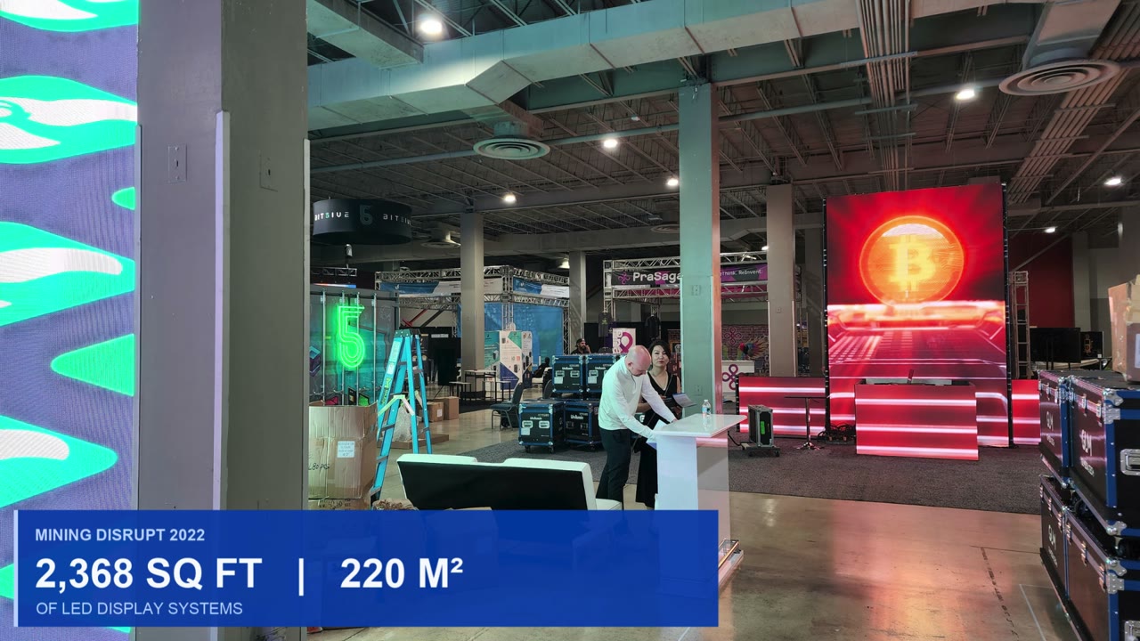 Mining Disrupt 2022: painéis de LED em Miami