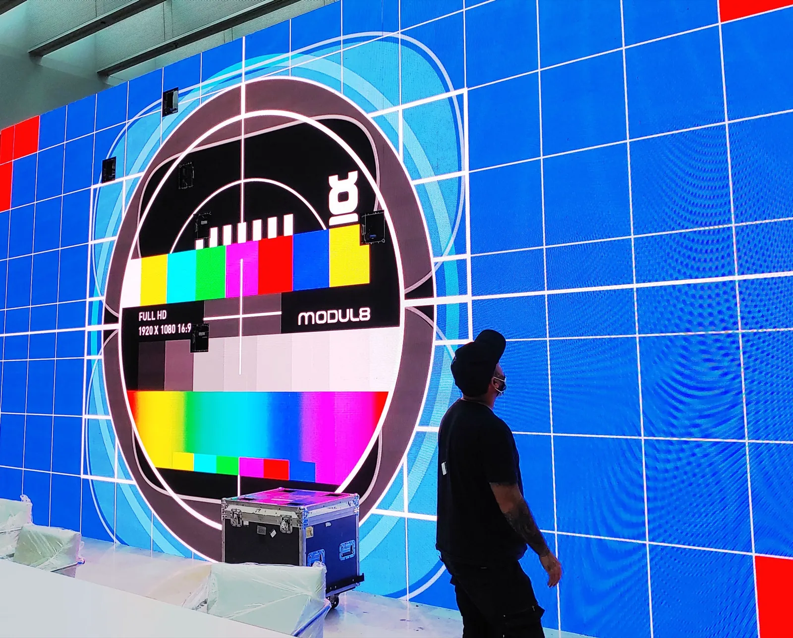 Large-format LED wall production for a live event in South Florida