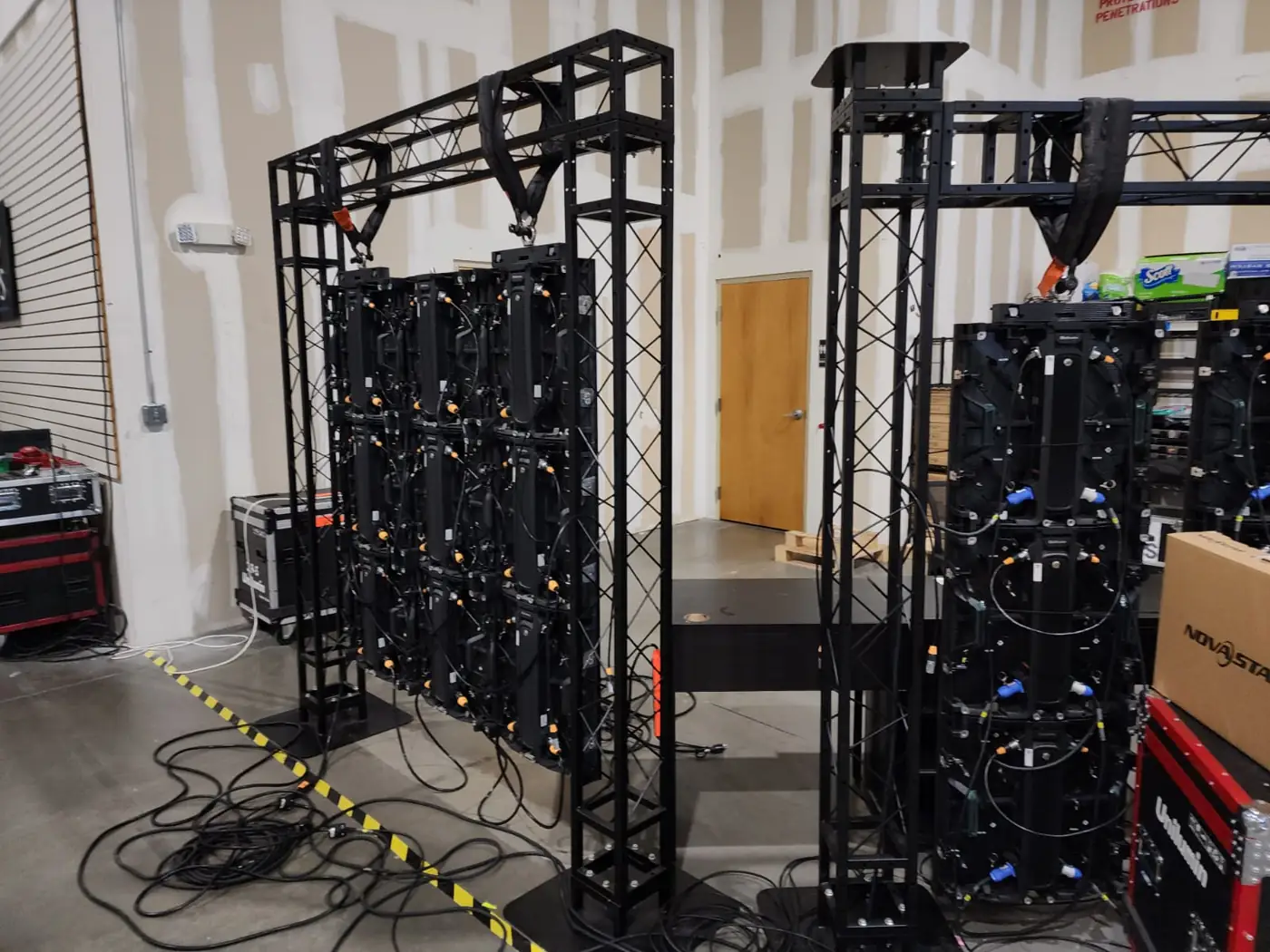LED systems prepared on support racks