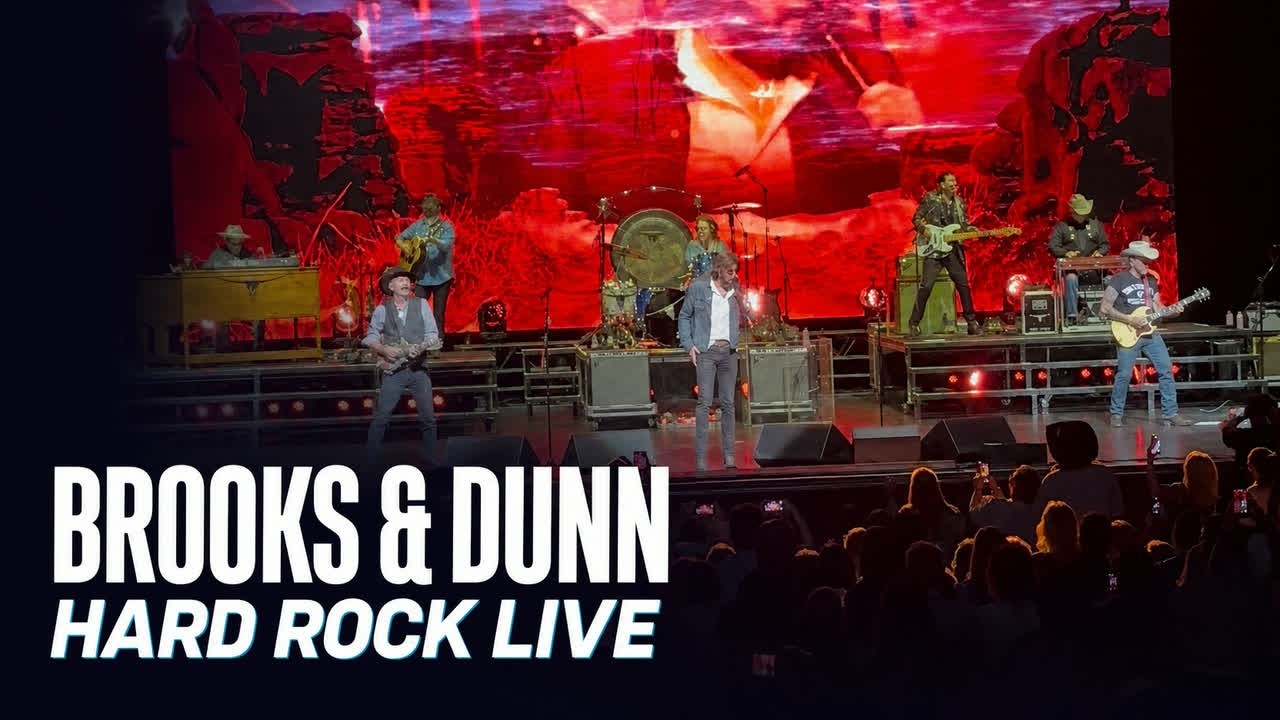 Central LED wall at the Brooks and Dunn show at Hard Rock Live in Hollywood Florida