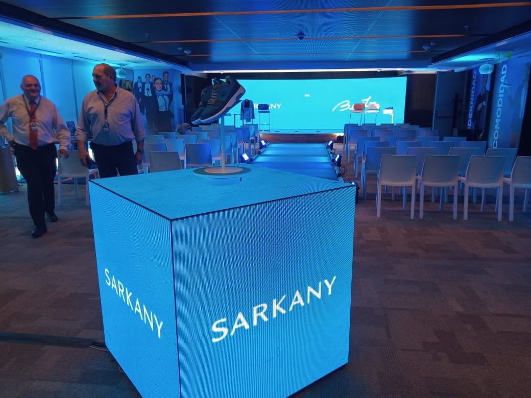 Finished LED cube for a brand activation
